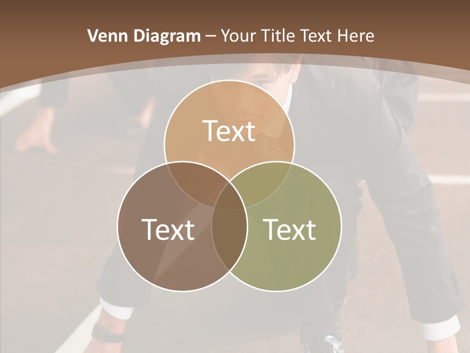 Businesspeople Crouch Two PowerPoint Template