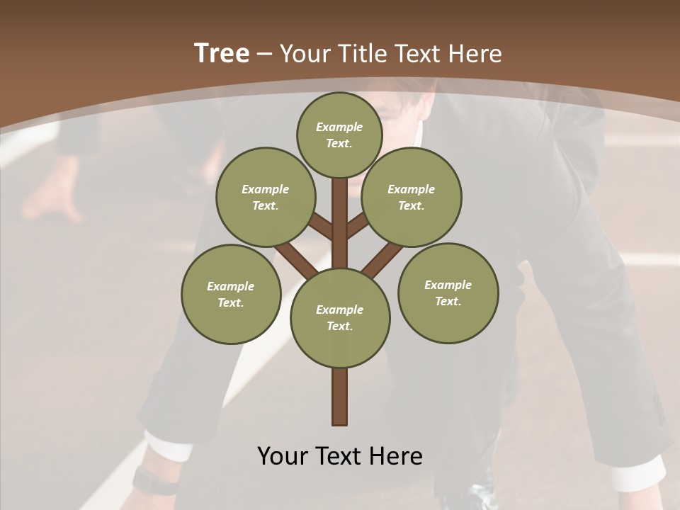 Businesspeople Crouch Two PowerPoint Template