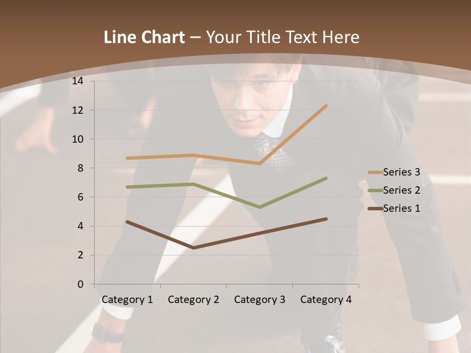 Businesspeople Crouch Two PowerPoint Template