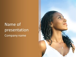 Dreaming Portrait Charming PowerPoint Template
