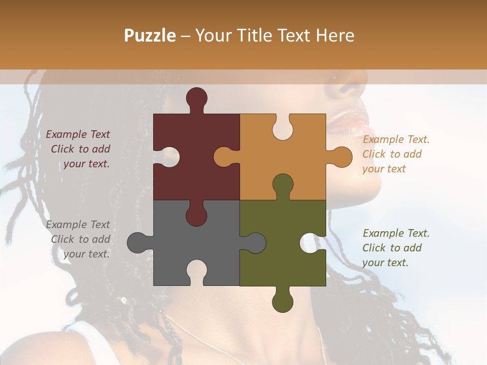 Dreaming Portrait Charming PowerPoint Template