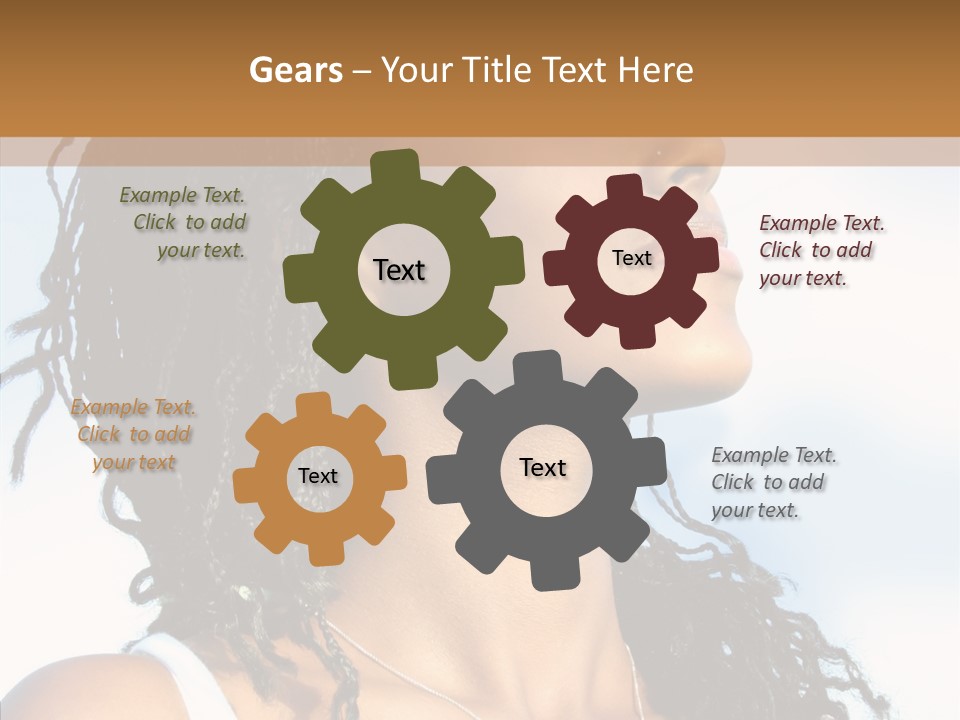 Dreaming Portrait Charming PowerPoint Template