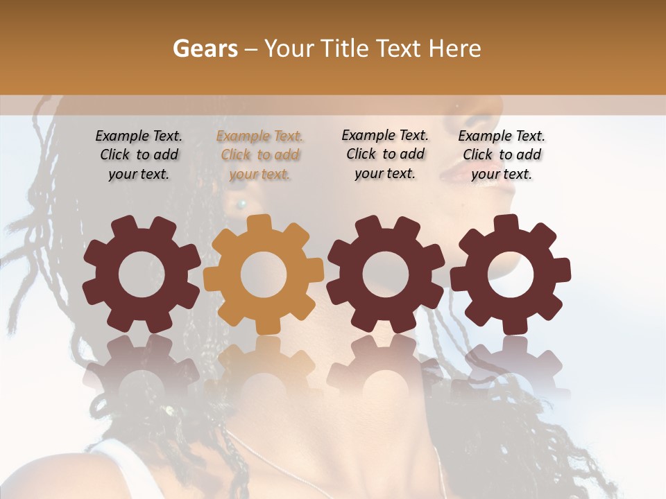 Dreaming Portrait Charming PowerPoint Template