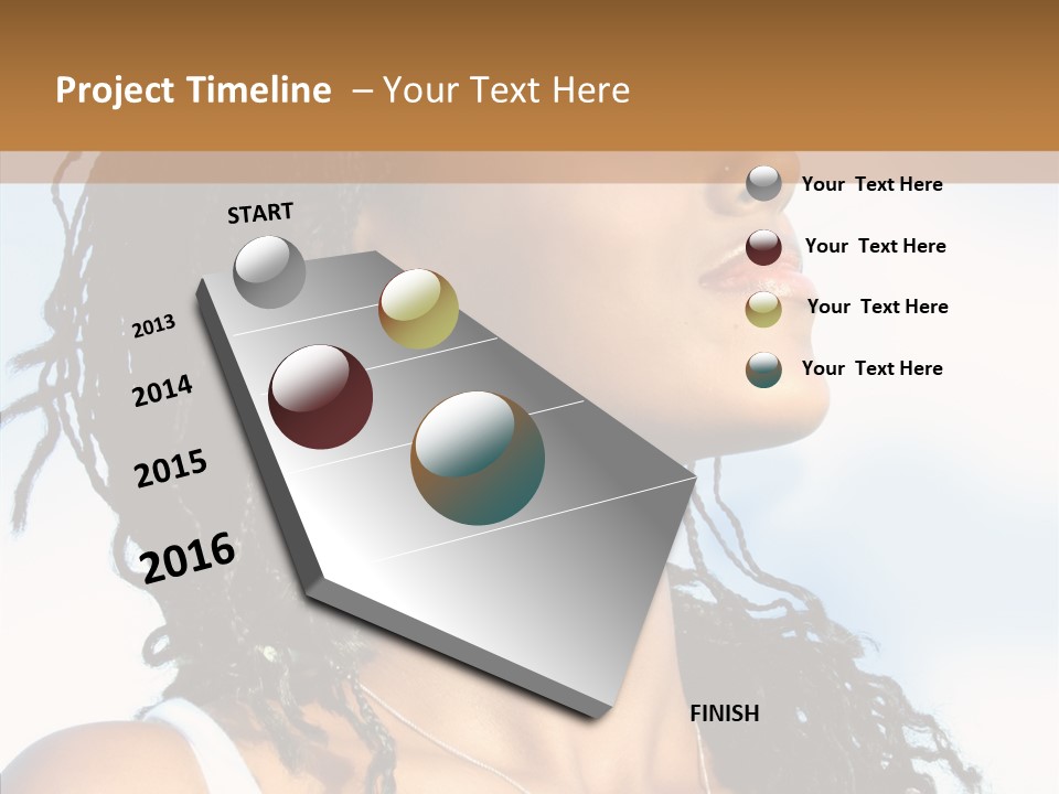 Dreaming Portrait Charming PowerPoint Template