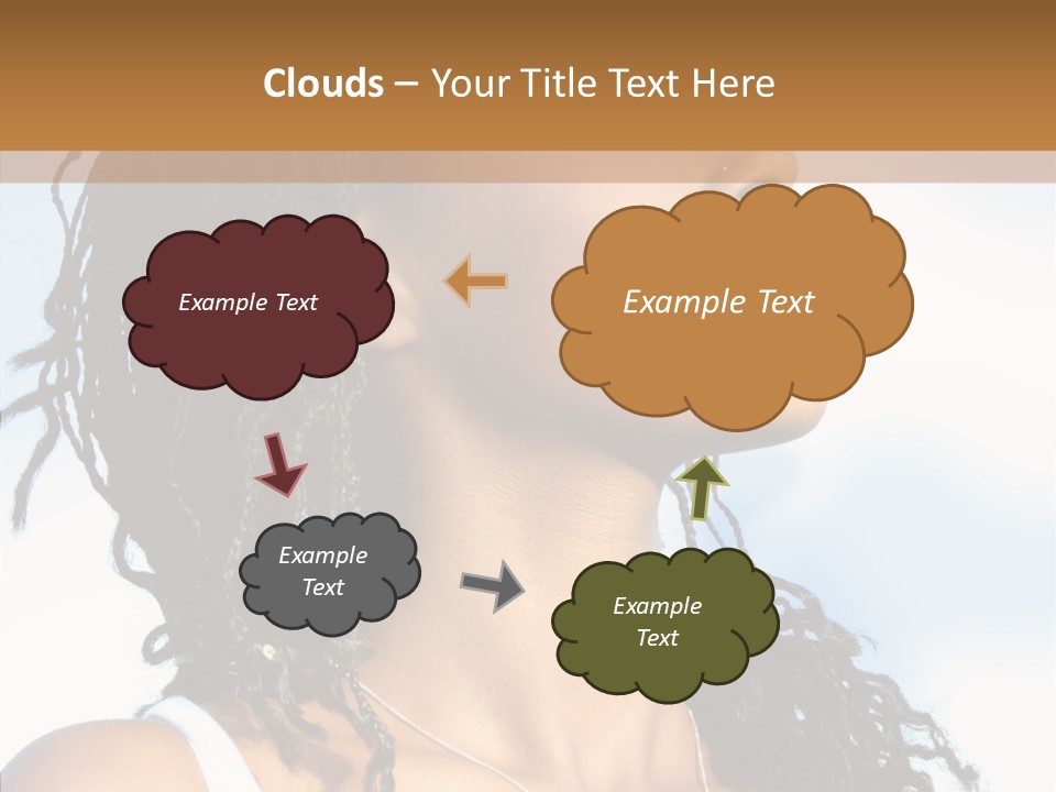 Dreaming Portrait Charming PowerPoint Template