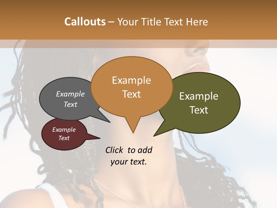 Dreaming Portrait Charming PowerPoint Template