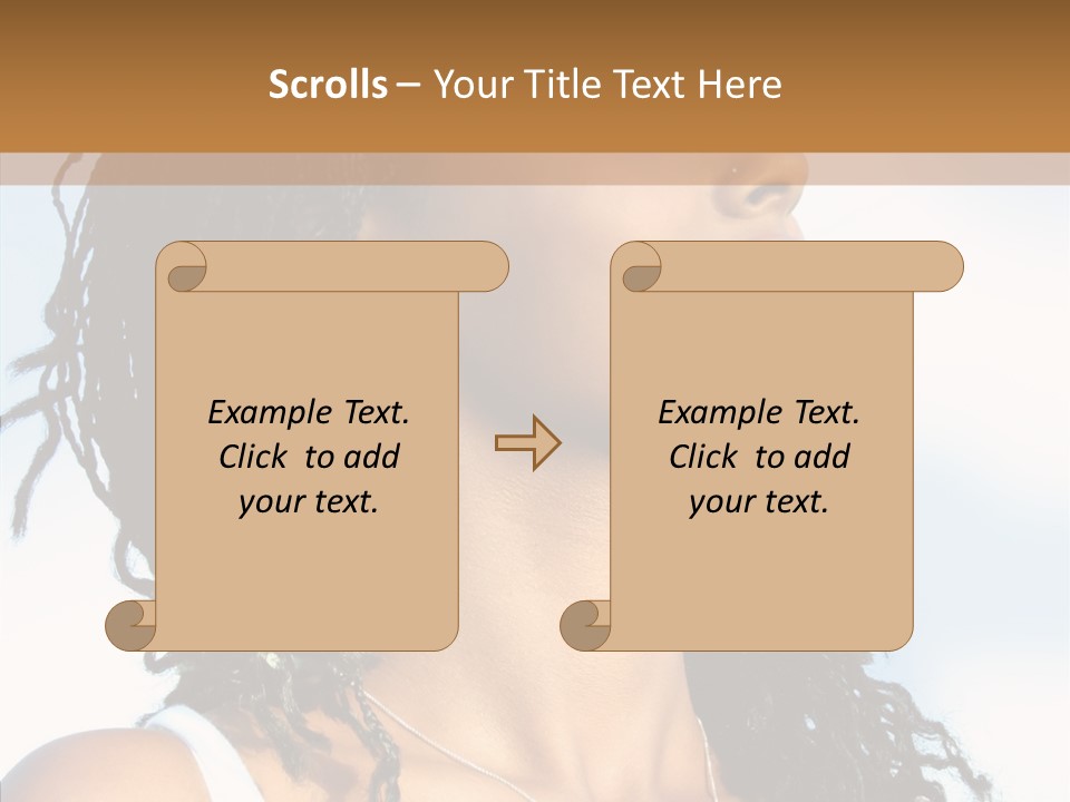 Dreaming Portrait Charming PowerPoint Template