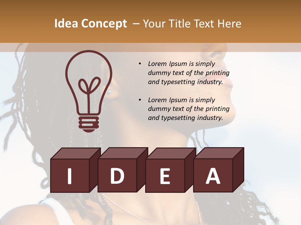 Dreaming Portrait Charming PowerPoint Template