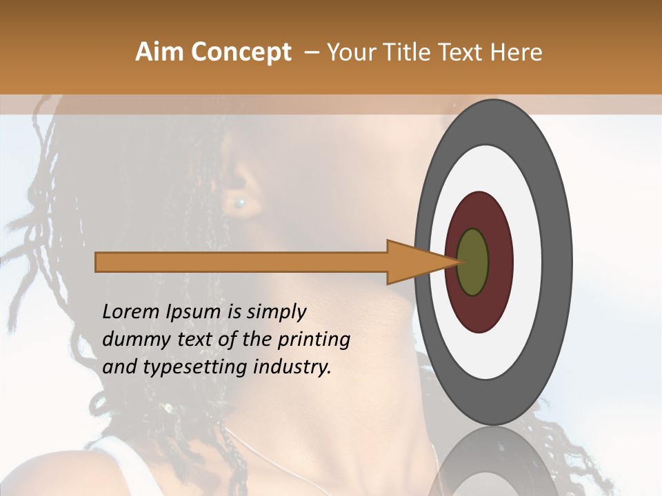 Dreaming Portrait Charming PowerPoint Template