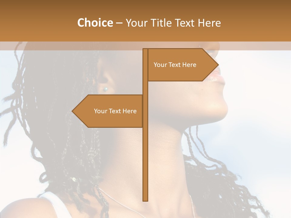 Dreaming Portrait Charming PowerPoint Template