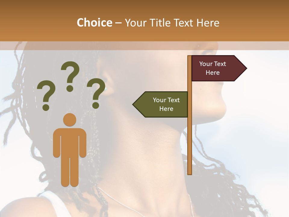 Dreaming Portrait Charming PowerPoint Template