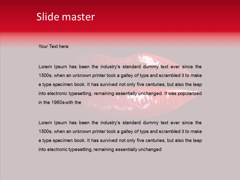 Makeup Desire Color PowerPoint Template