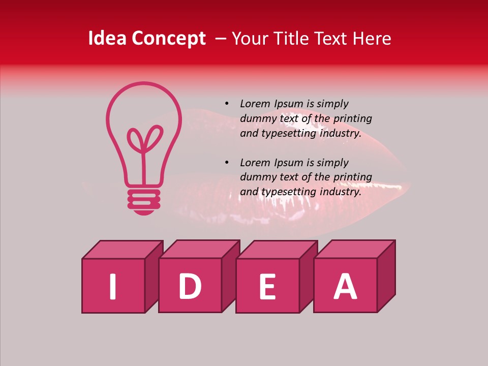 Makeup Desire Color PowerPoint Template