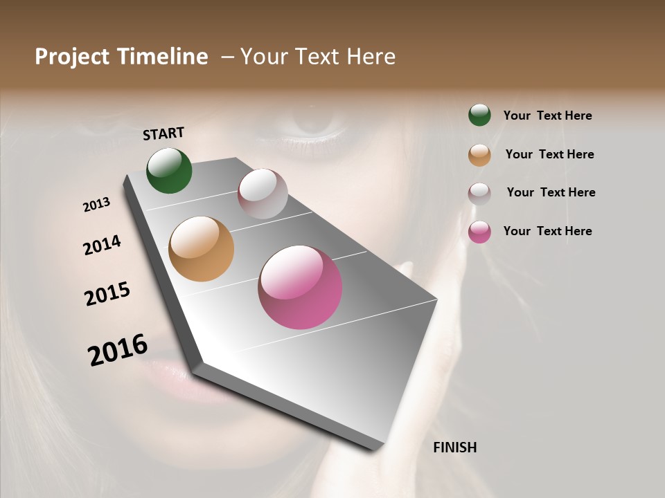 Thinking Relaxation Hands PowerPoint Template
