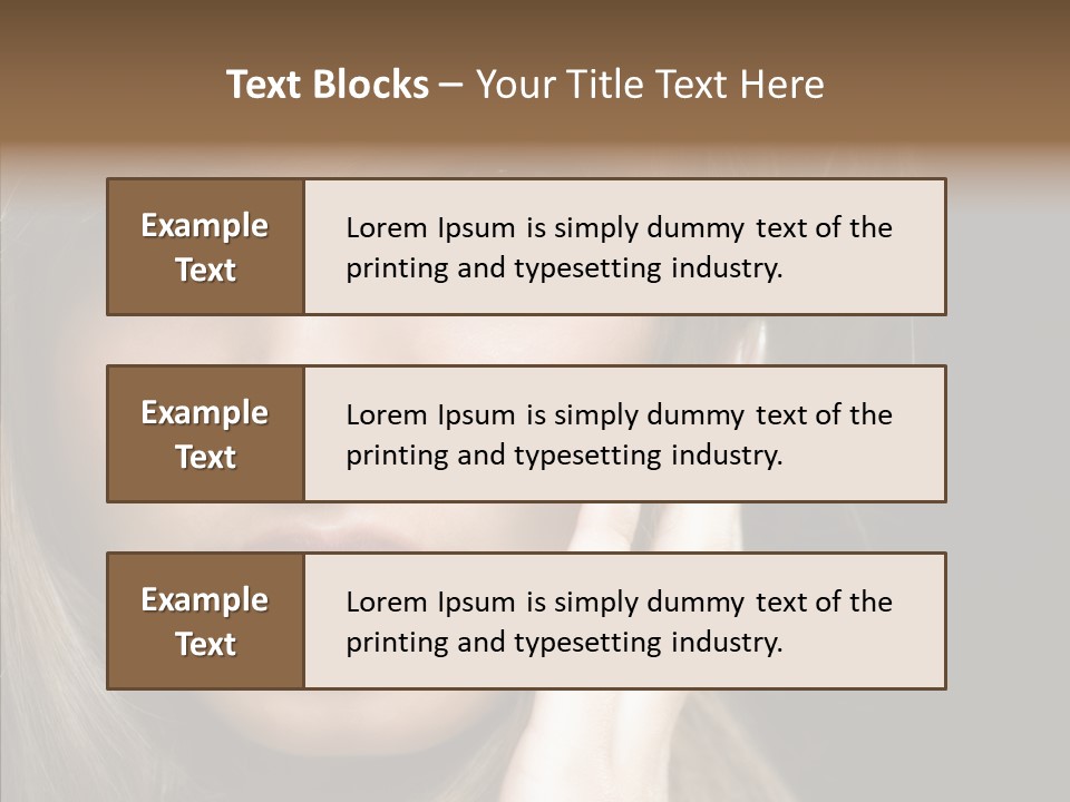 Thinking Relaxation Hands PowerPoint Template