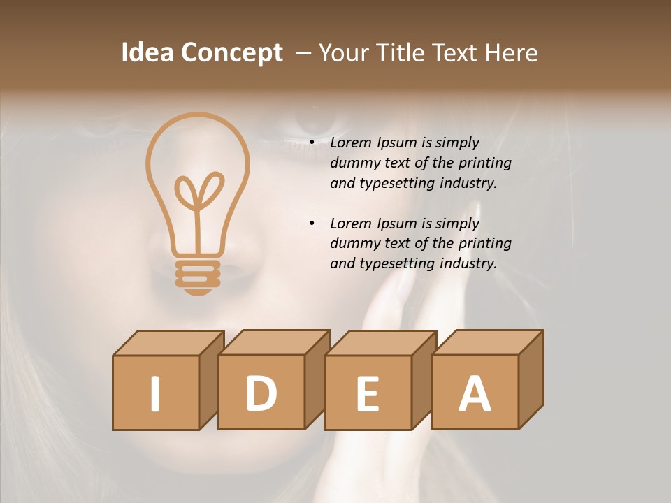 Thinking Relaxation Hands PowerPoint Template