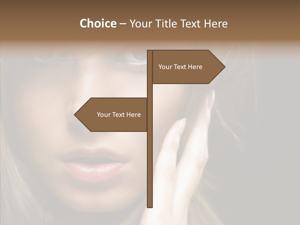 Thinking Relaxation Hands PowerPoint Template