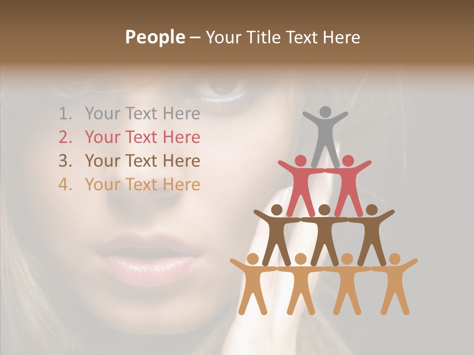 Thinking Relaxation Hands PowerPoint Template