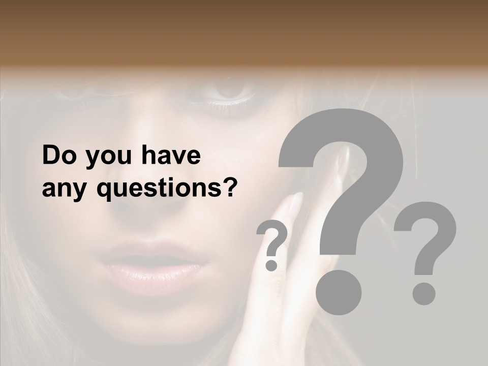 Thinking Relaxation Hands PowerPoint Template