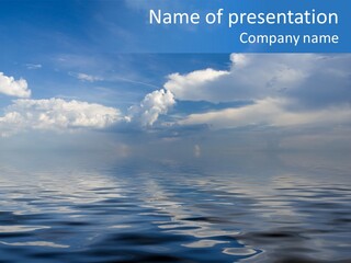 White Blue Cloud PowerPoint Template