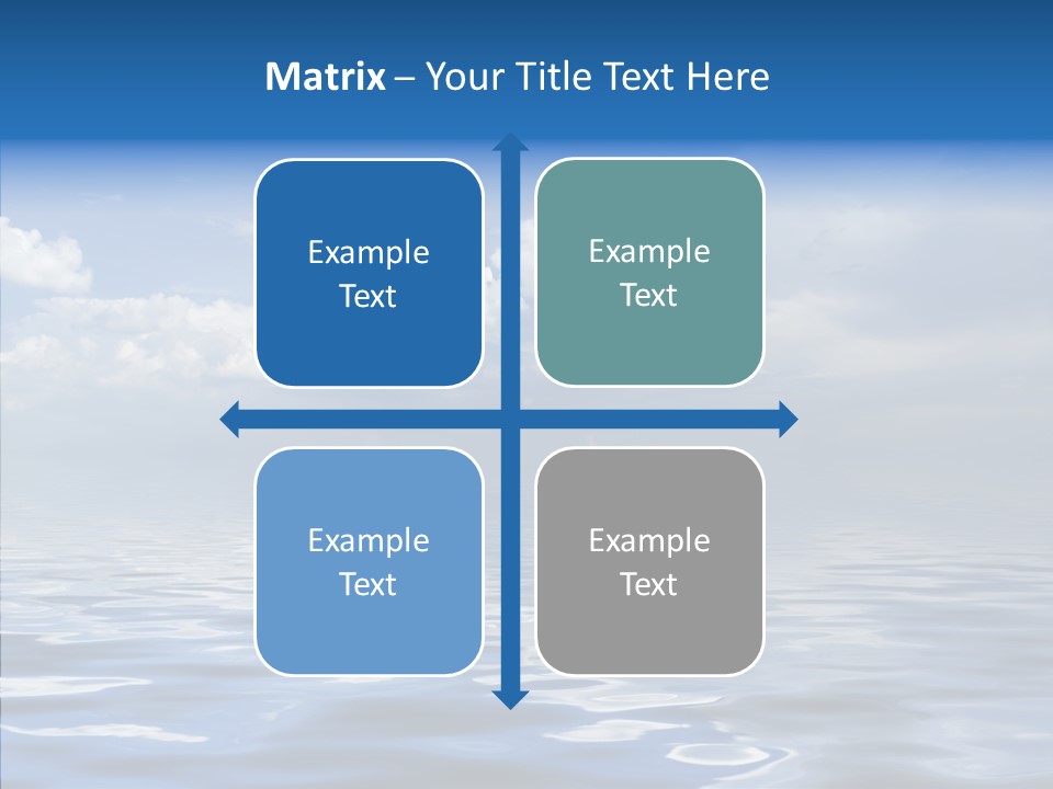 White Blue Cloud PowerPoint Template