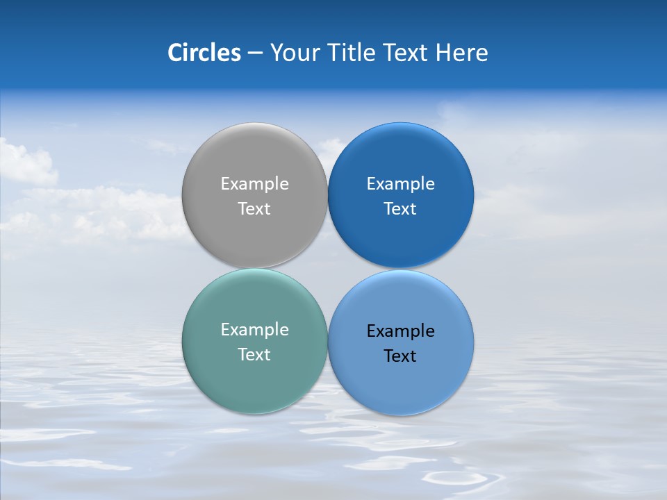 White Blue Cloud PowerPoint Template