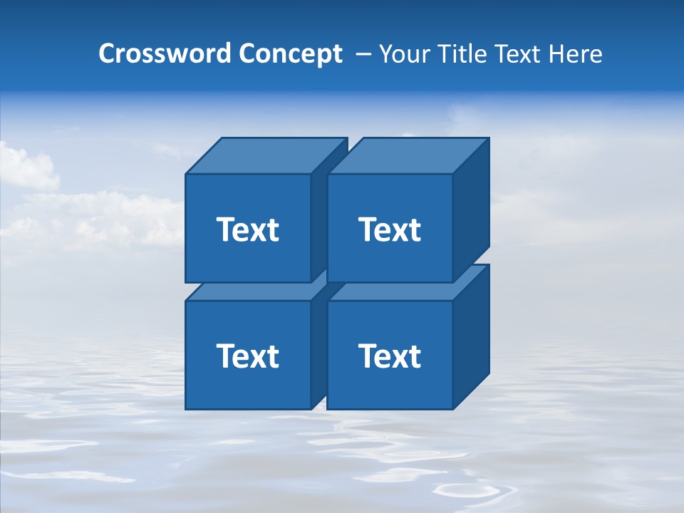 White Blue Cloud PowerPoint Template