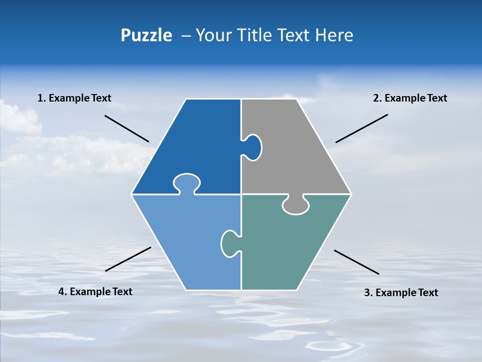 White Blue Cloud PowerPoint Template