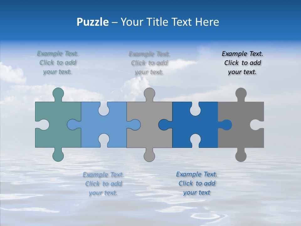 White Blue Cloud PowerPoint Template