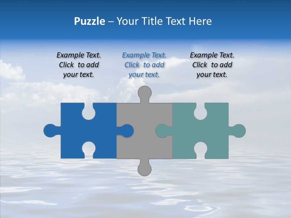 White Blue Cloud PowerPoint Template