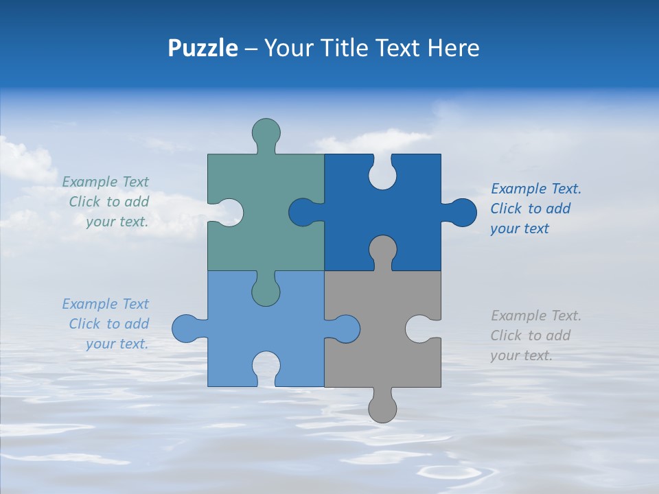 White Blue Cloud PowerPoint Template