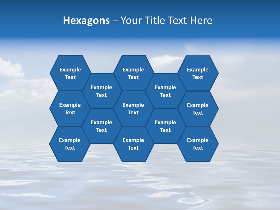 White Blue Cloud PowerPoint Template