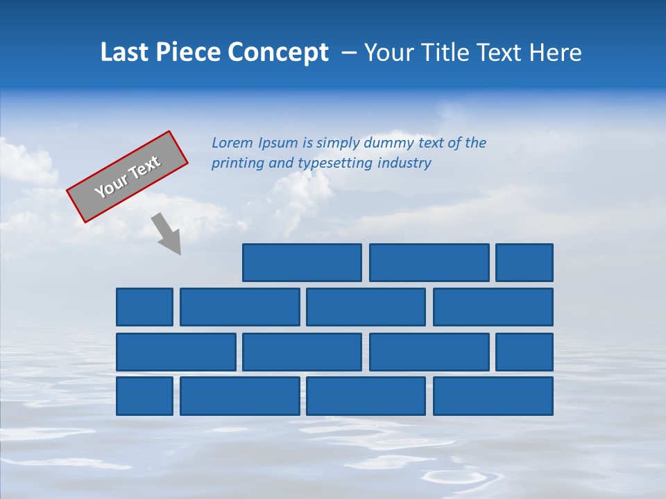 White Blue Cloud PowerPoint Template