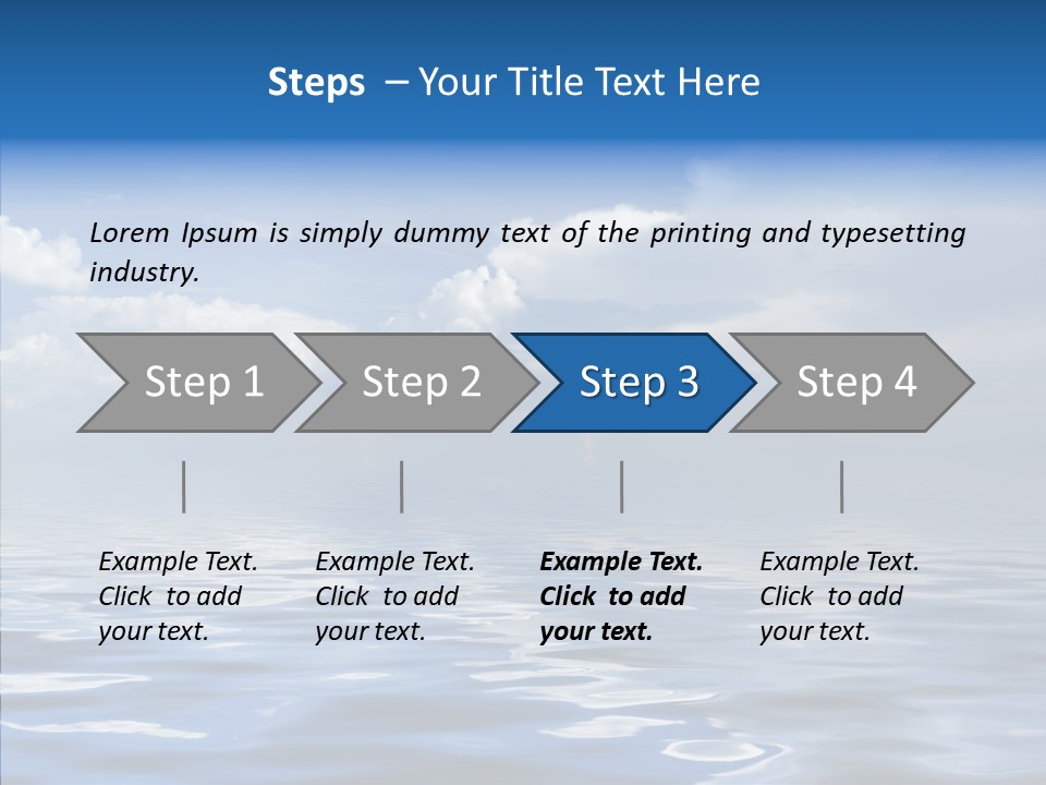 White Blue Cloud PowerPoint Template
