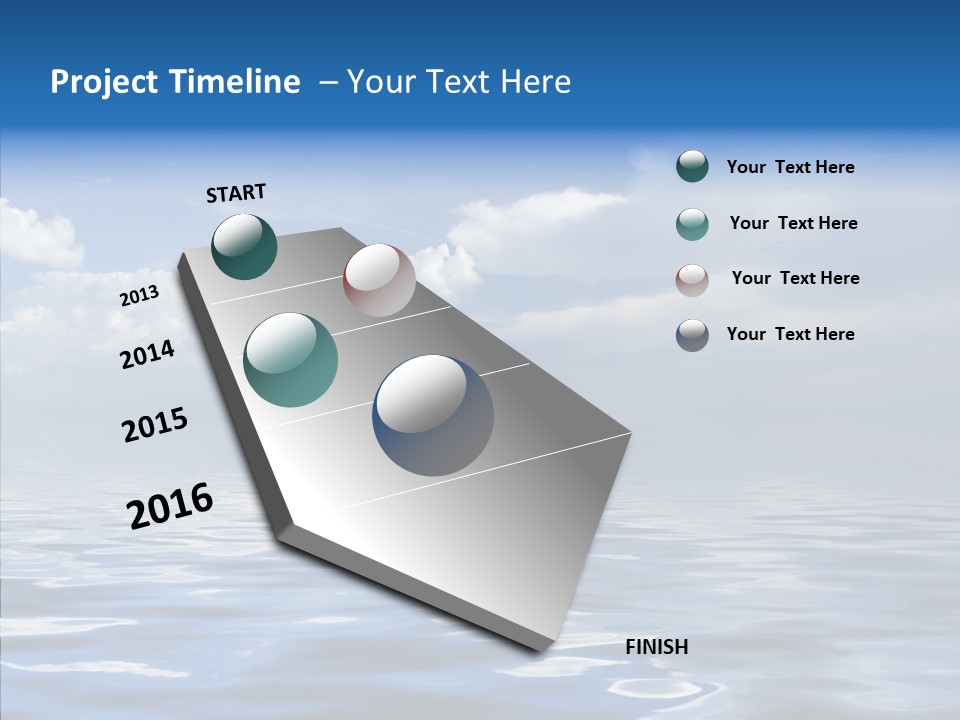White Blue Cloud PowerPoint Template