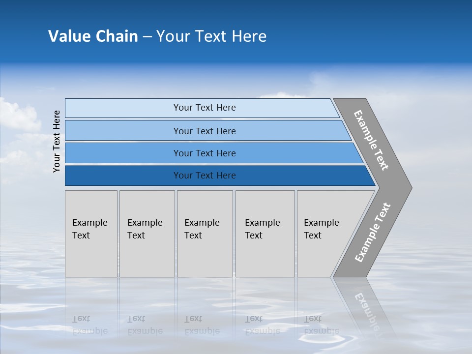 White Blue Cloud PowerPoint Template