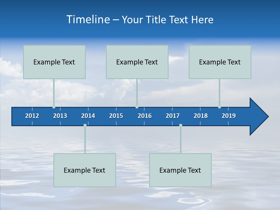 White Blue Cloud PowerPoint Template