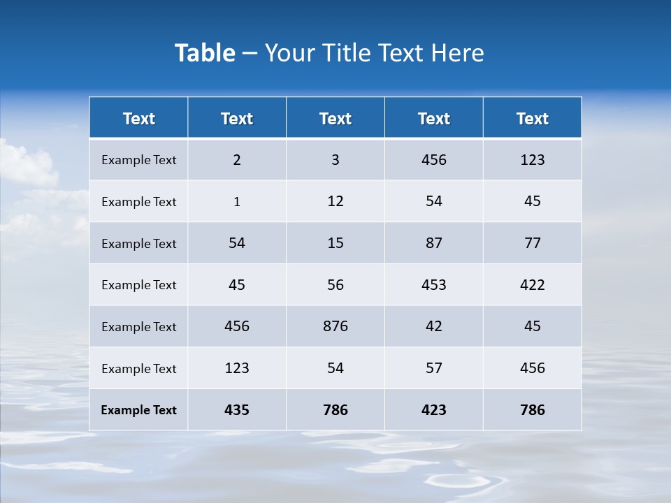 White Blue Cloud PowerPoint Template