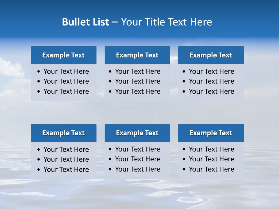 White Blue Cloud PowerPoint Template
