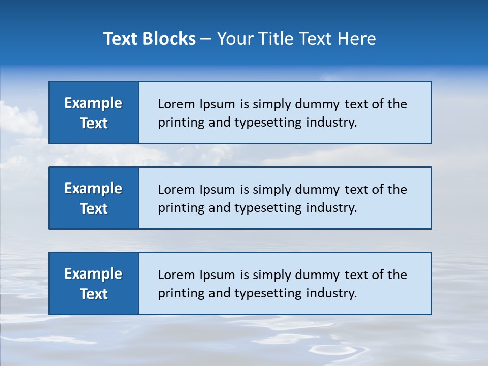 White Blue Cloud PowerPoint Template