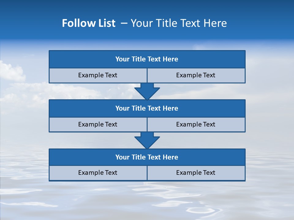 White Blue Cloud PowerPoint Template