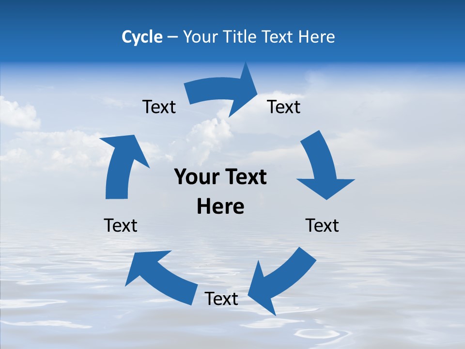 White Blue Cloud PowerPoint Template