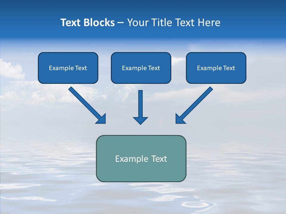 White Blue Cloud PowerPoint Template