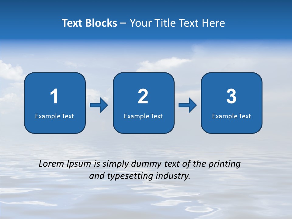 White Blue Cloud PowerPoint Template