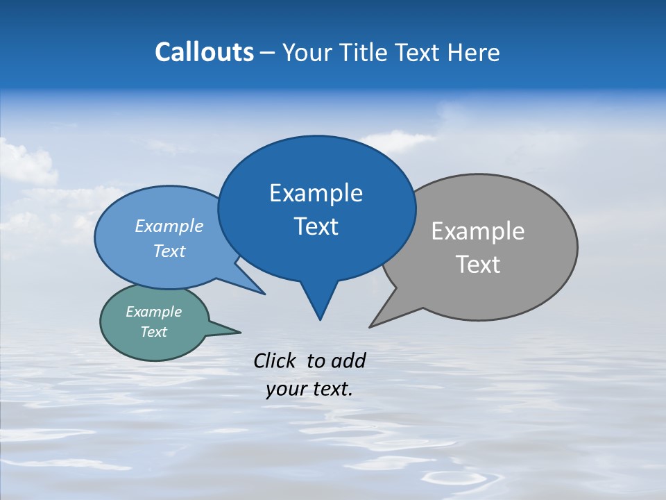 White Blue Cloud PowerPoint Template