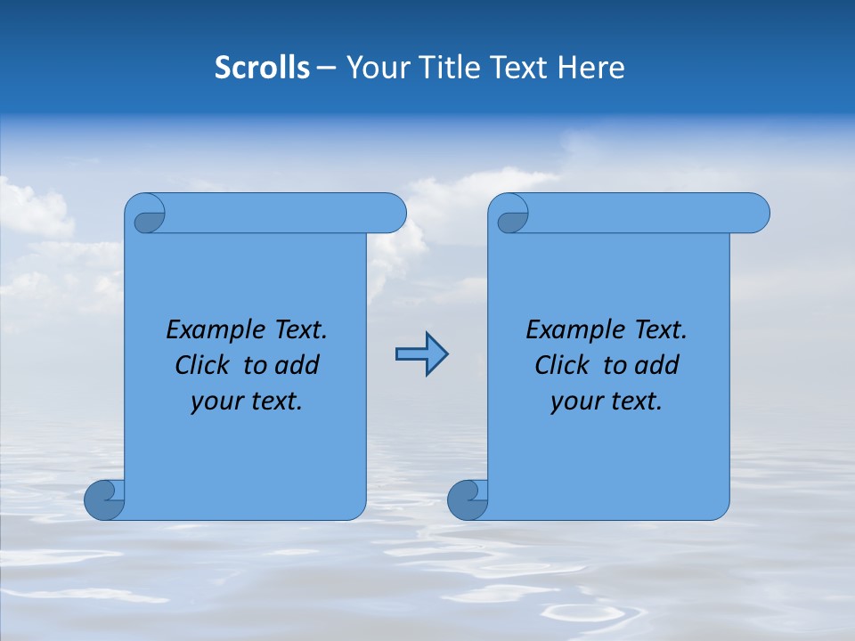 White Blue Cloud PowerPoint Template
