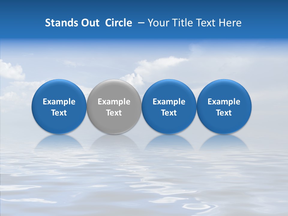 White Blue Cloud PowerPoint Template