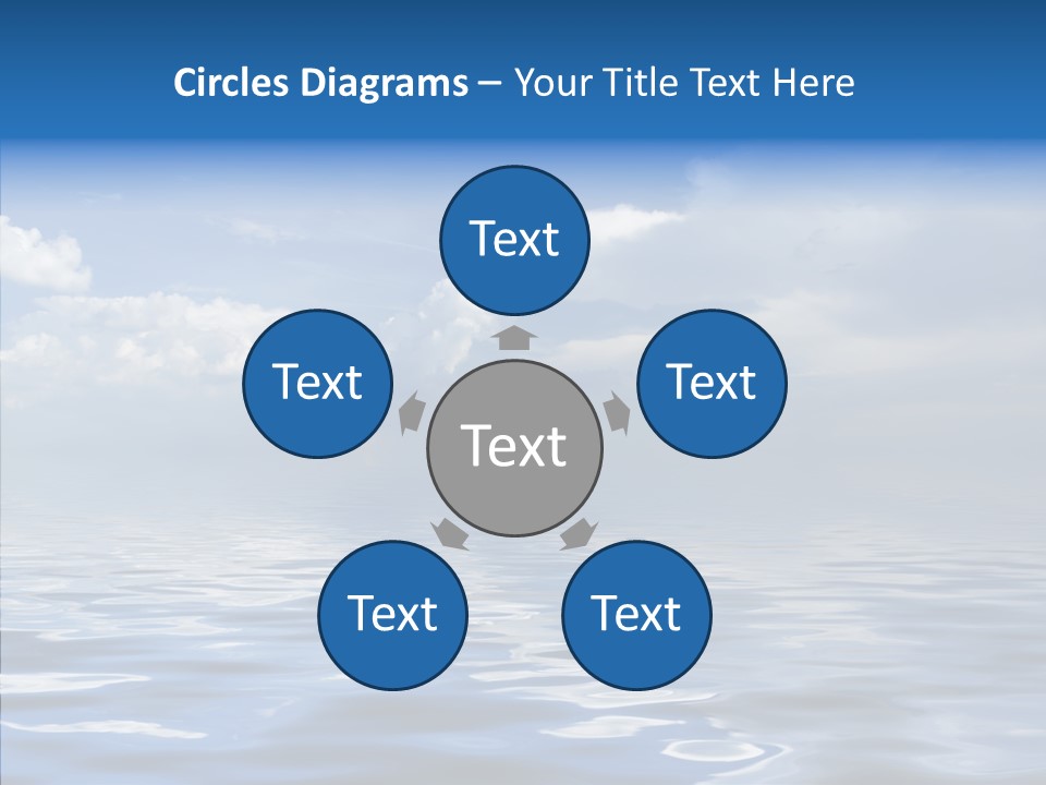 White Blue Cloud PowerPoint Template