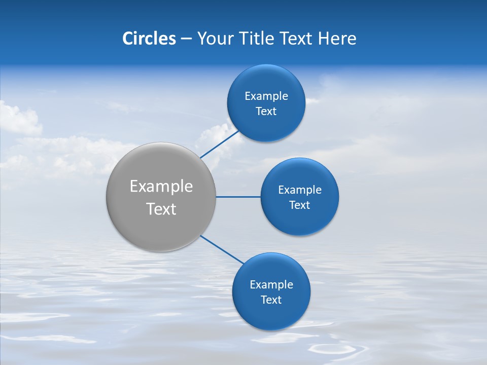 White Blue Cloud PowerPoint Template