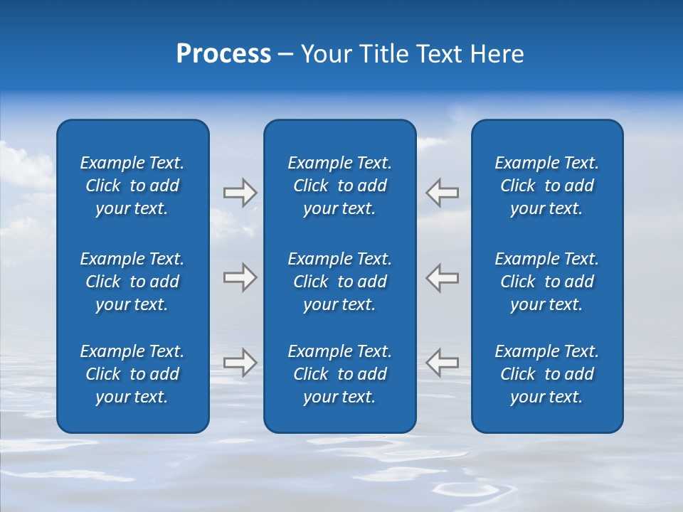 White Blue Cloud PowerPoint Template